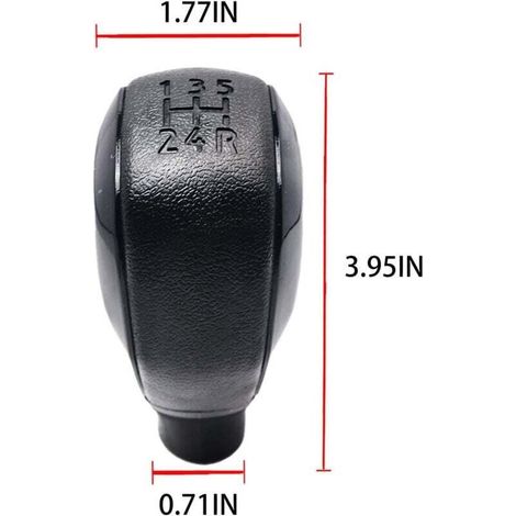 5-speed gear shift knob compatible with 208 308 508 2008 3008 C2 C3 C4 C5 Jumpy Black (1/4)