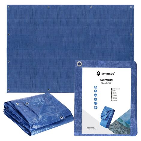 Plandeka 60g/m2 6x8m, blue - Telo di copertura spesso 60g/m2, 6x8m, colore blu
