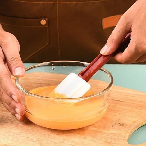 Spatule Silicone - 25,5 x 5 cm - Résistant Chaleur Jusqu'à 230 °C - Cuisine et Pâtisserie - Lot de 3 (1/5)