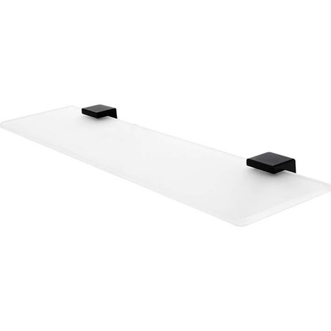 Nimco Kibo - Ablage, Länge 60 cm, Milchglas/Schwarz matt Ki-14091B-60-90