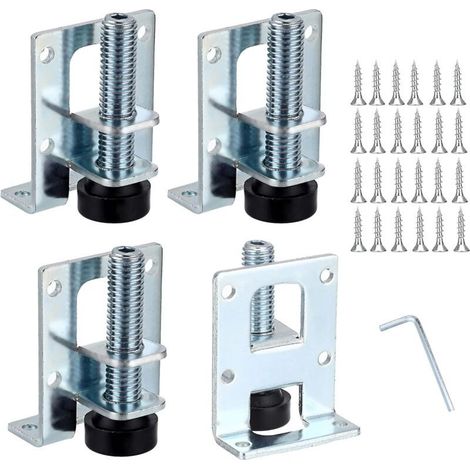 Set of 4 Heavy Duty Adjustable M10 Furniture Leveling Feet for Tables, Shelves, Cabinets, Workbenches (1/5)