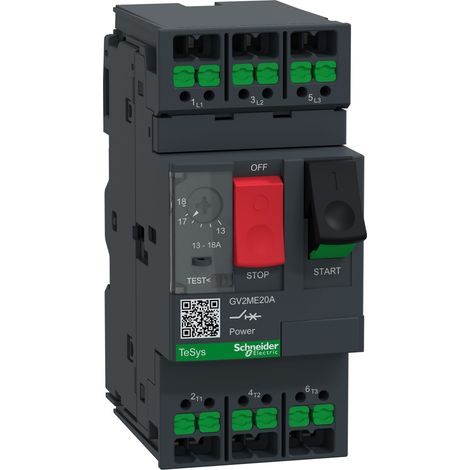Interruttore magnetotermico 13-18A Snap In Schneider GV2ME20A