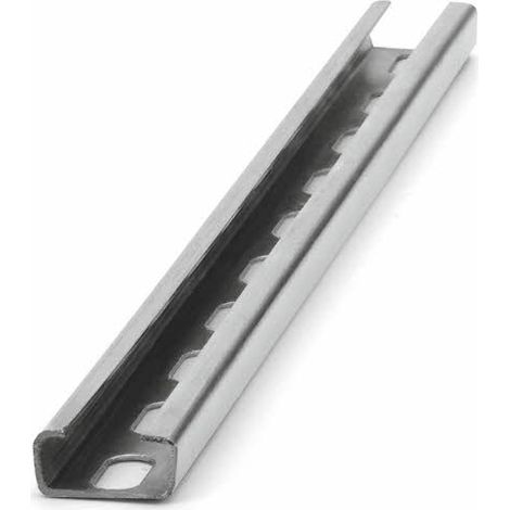 Index – Profilés légers type C rail perforé zingué 25 x 8 x 0,80 mm – Longueur 1000 mm – Boîte de 30 unités pour montage rapide