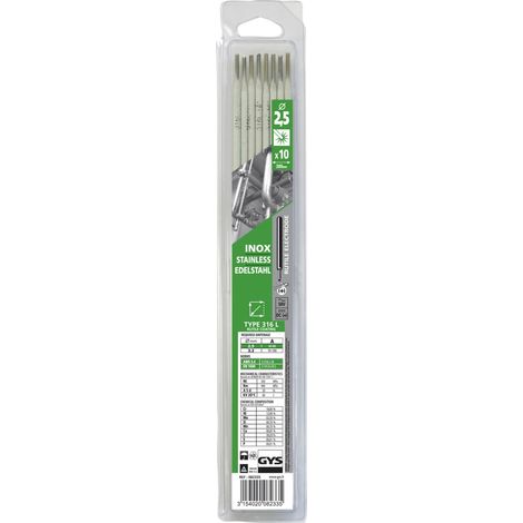 GYS WELDING Stainless Steel Electrodes 316L – 2.5mm Diameter, Pack of 10