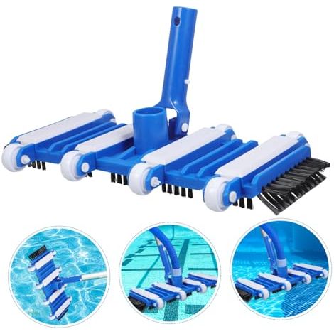 Tête Aspiration Flexible pour Piscine avec Brosse Renforcée Accessoire Manuel pour Nettoyage Sol Parois Compatible Aspirateur Piscin (1/5)