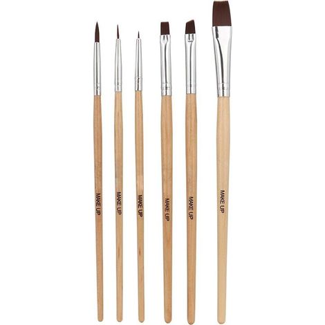 6pinceaux de peinture artistique, brosses maquillage Halloween visage, pinceaux aquarelle lot de 6 (1/5)
