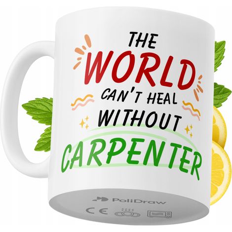 Tazza divertente e umoristica per falegname, ideale per caffè e tè, con grafica e testo divertenti. Perfetta per compleanni, onomastici e festività. Tazza premium per occasioni speciali, per casa, uff (1/5)