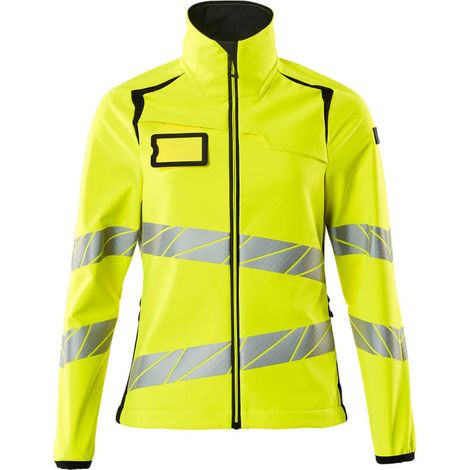 Mascot Soft Shell Jacke, Damenpassform Soft Shell Jacke Gr. 3XL, hi-vis gelb/schwarz (1/4)