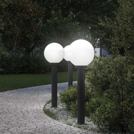 Pollerleuchten 3 Stück 80 cm Schwarz IP44