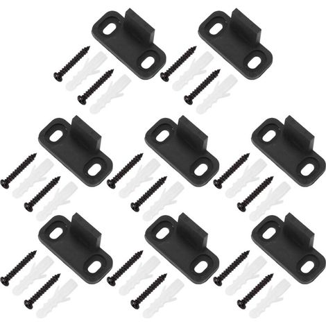 8pcs Sliding Barn Door Tracks, Closet Door Tracks, Plastic Hardware, Single Floor Wall Mount Bottom Guide