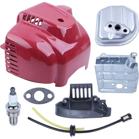 Adefol Couvercle supérieur de cylindre Capot Silencieux pour Honda GX35 GX35NT HHT35S Tondeuse à gazon Pièces de rechange Joint d'arrêtoir Kit de passe-câble pour ligne de carburant (1/5)