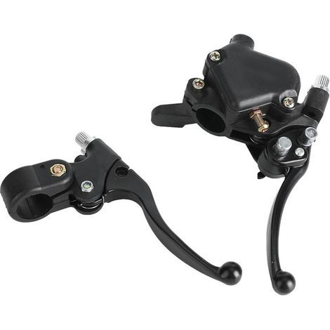 Motorrad-Bremshebelpaar (22 mm) mit Daumenbremse und Gasgriff für Mini-Moto, Quad, Pitbike, ATV – Crezuo (1/4)