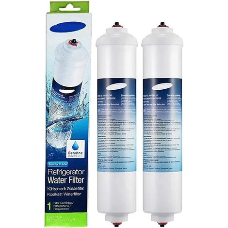 Filtri per acqua esterni Samsung DA29-10105J – Confezione da 2 – Testati NSF per la sicurezza – Rimuovono cloro e odori – Capacità 3785 litri (1/3)
