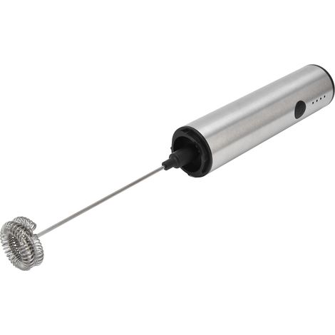 Mousseur à lait électrique en acier inoxydable, batteur à œufs portatif, fonction de chargement USB, mini mélangeur à lait. (1/5)