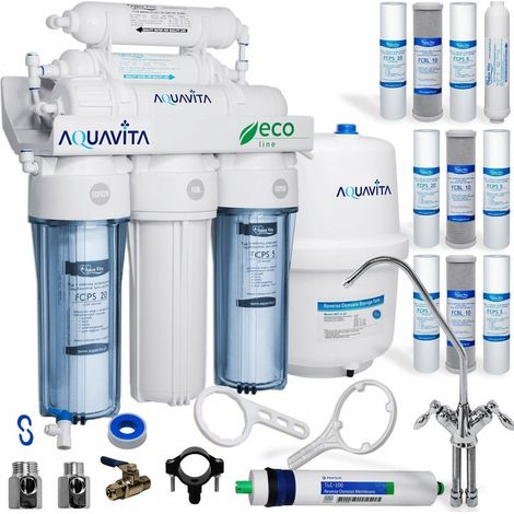 Viva – Osmoseur 6 étapes RO6 AQUA VITA – Filtration jusqu'à 99% – Réservoir 12L – Minéralisateur calcium, magnésium, potassium