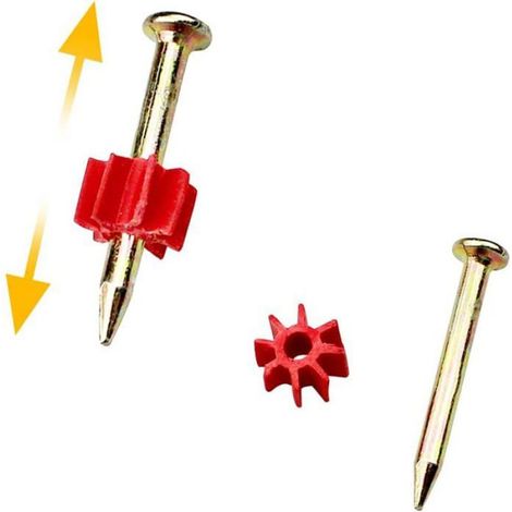 90 Pcs Clous de Ciment Clous de Maçonnerie Anti-Corrosion Clous de Maçonnerie pour Plaque d'acier,Béton,Planche de Bois,(30 mm) (1/4)