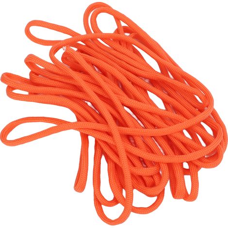 Corde de sécurité en polyester, 5 mètres, 9 brins, type parachute, orange, idéale pour le camping, la survie et la randonnée en extérieur.
