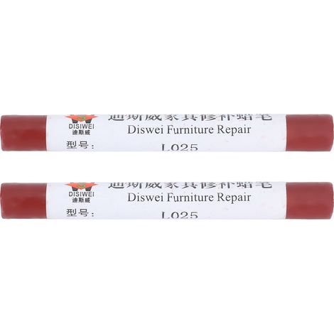 2 pièces Crayon réparation meubles sol antigratuit stylo retouche peinture bois composite rouge bois (1/5)