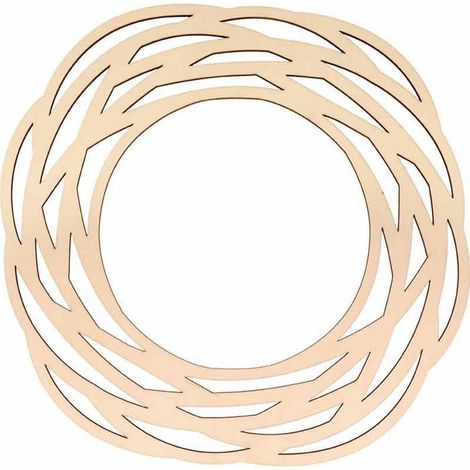 Couronne murale en bois - 32 x 0,5 cm