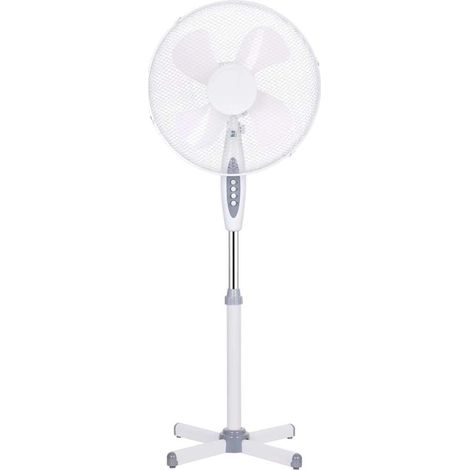 Ventilatore a Piantana Bianco 45W - Regolabile e Stabile 124 cm