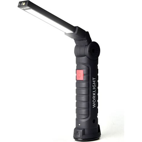 Grande torcia a LED magnetica USB, multifunzionale, potente luce di segnalazione, luce da lavoro per riparazioni auto (1/4)