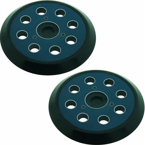 2 Lot de 2 patins abrasifs pour ponceuse orbitale 8 trous 125 mm Compatible avec Makita M9204 BO5030 BO5031 DBO180Z BO8041 DBO180RMJ BO5041 BO5010 BO50111 BO5012. (1/3)