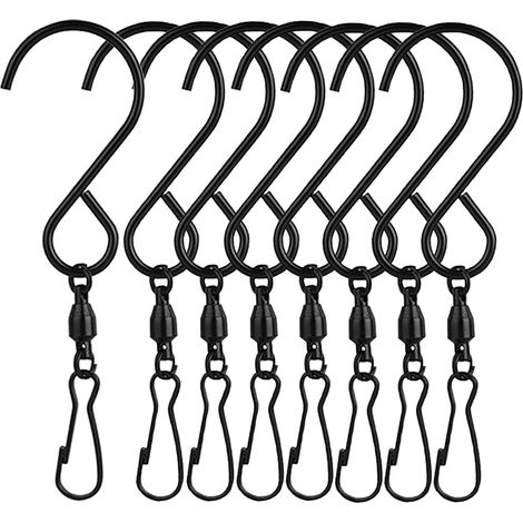 Lot de 8 crochets pivotants pour accrocher des éoliennes, des fournitures de fête en cristal Twisters (1/5)