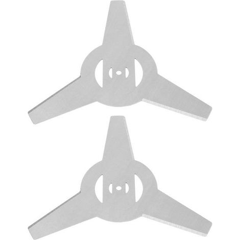 BelleRise - Lames 3 Dents - Nosheir - Lot de 2 pour Débroussailleuse - 20 cm, Acier Inoxydable - Anti-Enroulement (1/5)