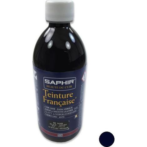 TEINTURE FRANCAISE Cuir Liquide Saphir, 500 ml BLEU MARINE