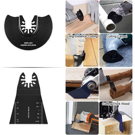 Odipie – Kit de 25 lames de scie universelles pour outils oscillants – Pour coupes précises dans bois et plastique – Compatible avec Fein, Dremel, Bosch, Makita, Dewalt (1/3)
