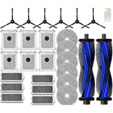 Accessoires compatibles avec les mini aspirateurs robots : brosse principale, brosse latérale, filtre HEPA, sac à poussière, serpillière, pièces de rechange (1/5)
