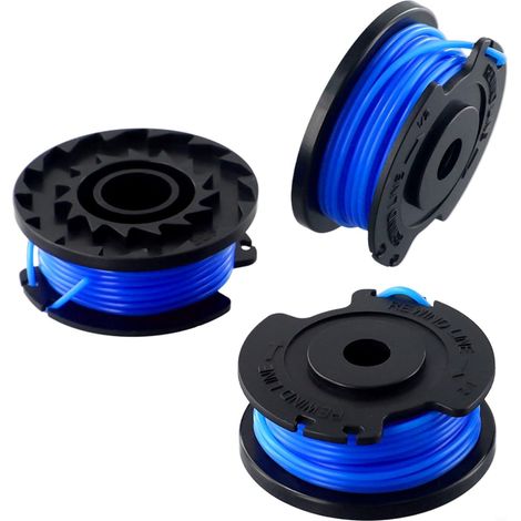 Lot de 3 bobines fil compatibles avec Greenworks 24 V G24LT G24LT25 G24LT28 G24LT30M Cordon en nylon 1 65 mm diamètre Longueur 4 8 m par bobine - (1/5)
