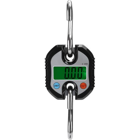 Balance électronique numérique LCD 150 kg avec crochet de suspension pour porcs, moutons, bagages et fruits. (1/5)