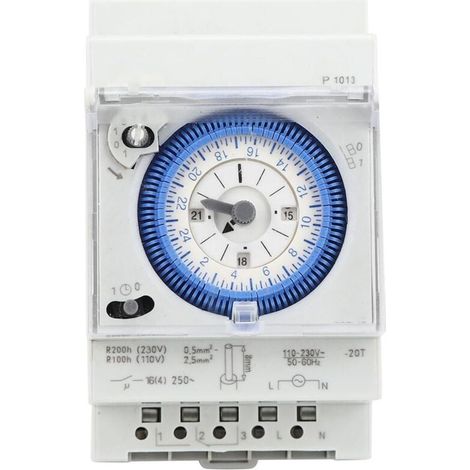 Mechanical Pool Clock 16A 250V Timer Pool Water Heater Clock 15 Minutes 24 Hours for Home, Kitchen, Outdoor Lighting (1/4)