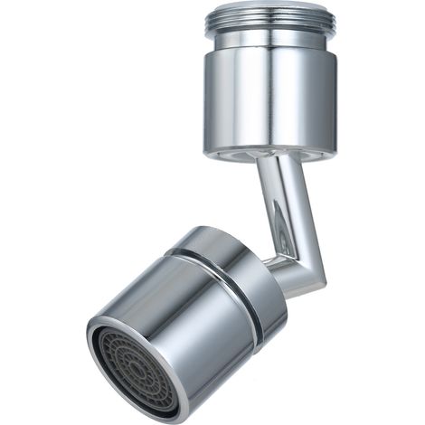 Robinet de cuisine avec filtre anti-éclaboussures, aérateur à jet grand angle 720°, buse d'économie d'eau, rallonge pour lavabo de salle de bain (1/5)