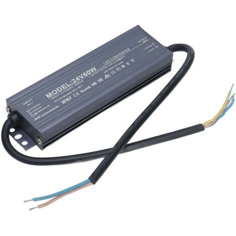 FENOPLASTICAUlisemTransformateur d'alimentation LED IP67 étanche à tension constante 60 W AC170-265 V 24 V 2,5 A (1/4)