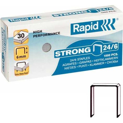 Rapid Heftklammer Strong 24855800 24/6 1.000 St./Pack.