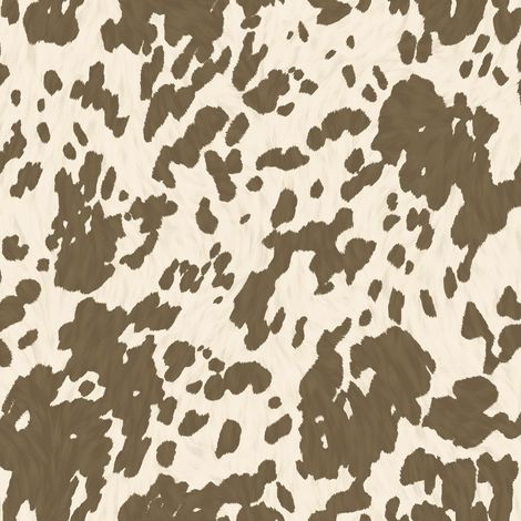 Cowhide Effect Wallpaper Brown Cream Faux Fur Animal Print Feature Wall (1/4)