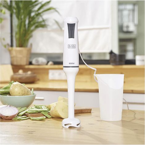 Black & Decker BXHB600E Stabmixer Weiß 600W 0,5 L