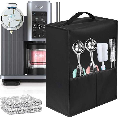 Abdeckung für Eismaschine, aus hitzebeständigem 600D-Nylon, wasser- und staubdicht, kompatibel mit der Eismaschine Ninja NC701 Swirl von CREAMi und der Softeismaschine mit 16 oz.