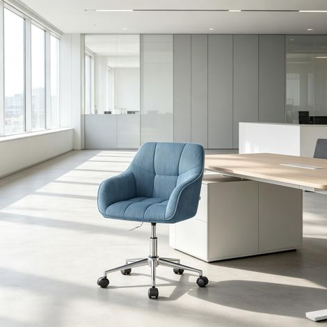 Moderner Drehstuhl mit Rückenlehne,Komfortabler Bürostuhl,Stilvoller Schreibtischstuhl,Eleganter Sessel(nur mit 1pcs Bürostuhl) (1/5)