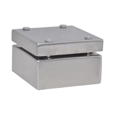 Boîtier RS PRO en Acier inoxydable 304 Acier dim. ext. 100 x 100 x 61mm, IK10, IP66 ( Prix pour 1 )