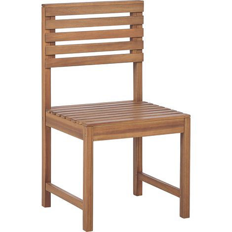 Silla de balcón 1 asiento sección madera de acacia resistente a intemperie patio Treia