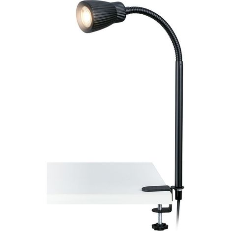Briloner Lampada LED a pinza orientabile 8x54x3 cm 3,5W, 400lm, 3000K bianco caldo interruttore a filo nero - Lampada da scrivania cameretta (1/5)