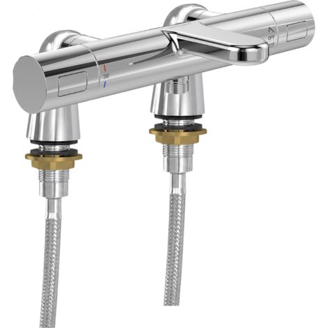 Grifo mezclador redondo para bañera/ducha Villeroy & Boch THM Universal con elevadores cromados Idro'Flex. (1/3)
