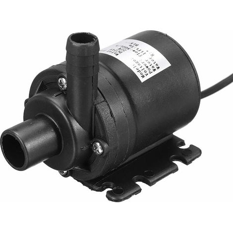 Pompe à eau circulaire 12 V/24 V, débit 800 L/h, hauteur 5 m, noire, 78,5 x 64,7 mm, aquarium et bassin (1/4)