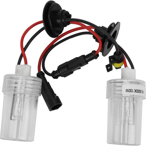 Jeffergarden Ampoule de phare HID, lampe au xénon 100W 8000K 6800LM, prise H3, accessoire de phare, 2 pièces-DOU