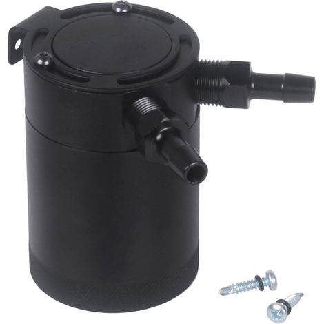 Réservoir de récupération d'huile en aluminium à 2 ports avec séparateur air/huile et chicanes (1/5)