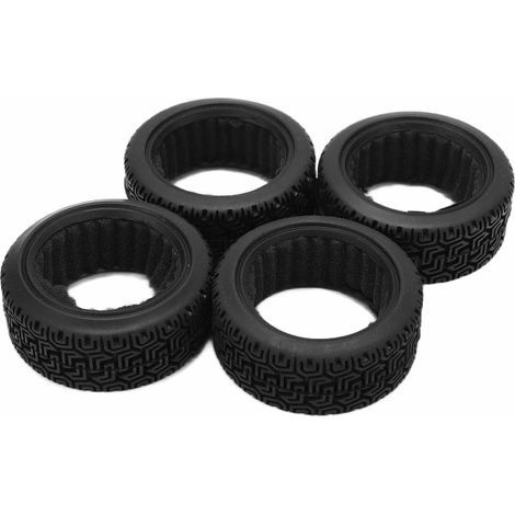 4 RC-Rennreifen aus Gummi, Ersatzräder für 1/10 Drift- und Tuningfahrzeuge.