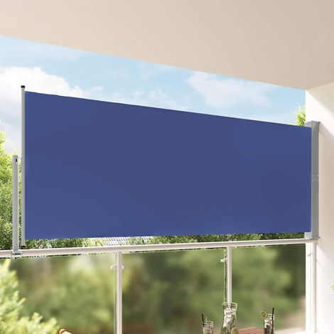Auvent latéral rétractable de patio - Auvent de jardin Soleil imperméable 140 x 300 cm Bleu BV292853 - BonneVie (1/5)